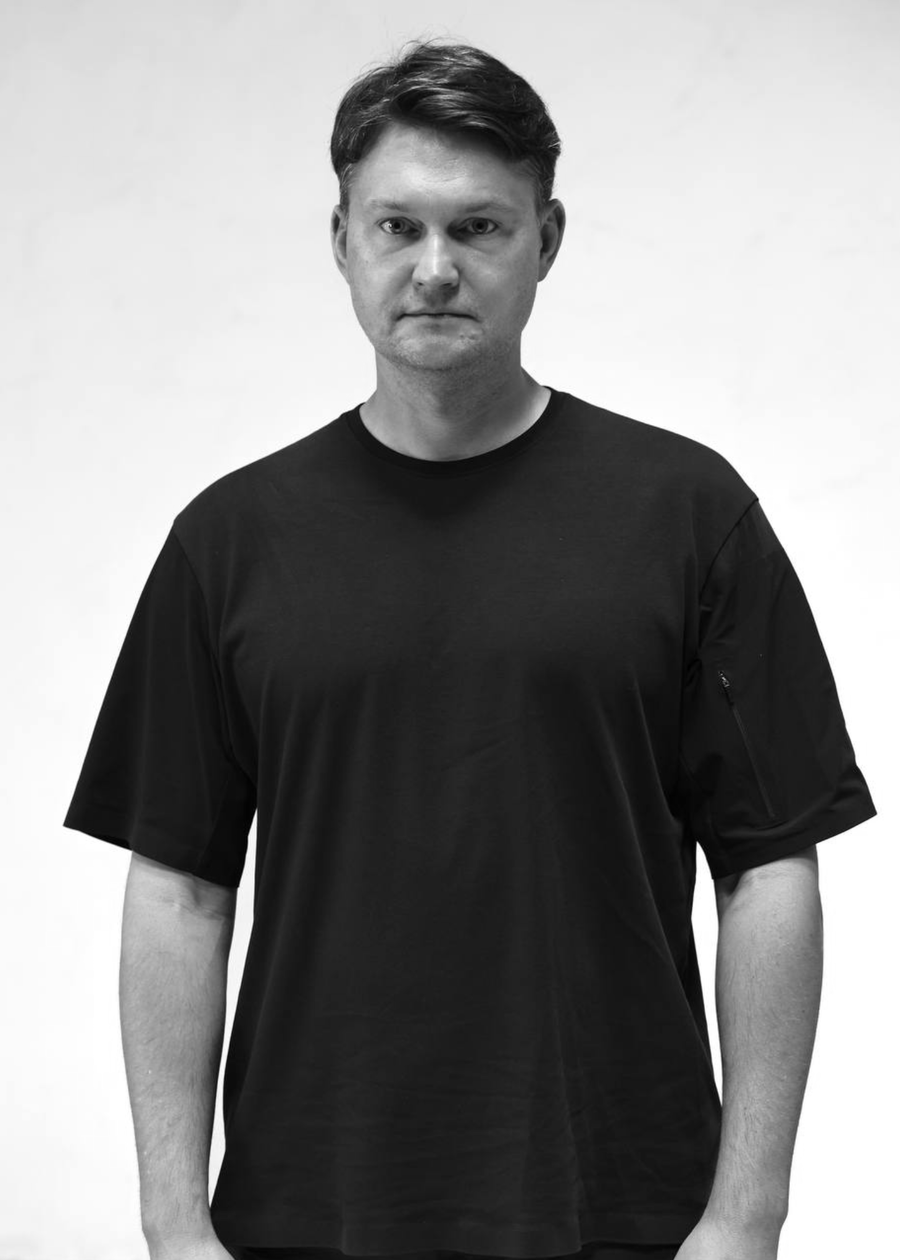 Black and white photo of Andrei Tretyakov